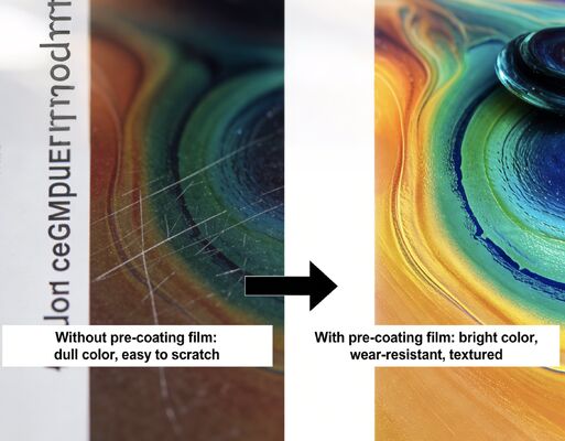 পেশাগত ব্যবহারের জন্য থার্মাল আঠালো সহ ফুড গ্রেড গ্লোসি ফিনিস বায়োডেগ্রেডেবল ল্যামিনেটিং ফিল্ম রোল