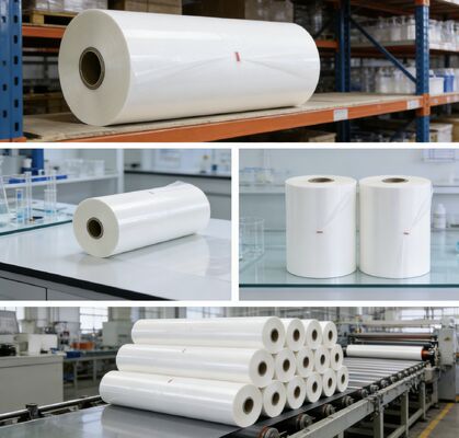 আর্দ্রতা প্রতিরোধী পিইটি থার্মাল ল্যামিনেশন ফিল্ম 130°C পর্যন্ত তাপমাত্রা প্রতিরোধী এবং রোল প্রতি দৈর্ঘ্য কাস্টমাইজযোগ্য