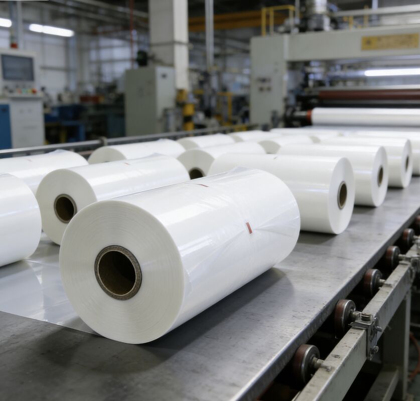 প্যাকেজিংয়ের জন্য তাপ-সক্রিয় আঠালো এবং চকচকে সমাপ্তি সহ আর্দ্রতা প্রতিরোধী পিইটি থার্মাল ল্যামিনেশন ফিল্ম